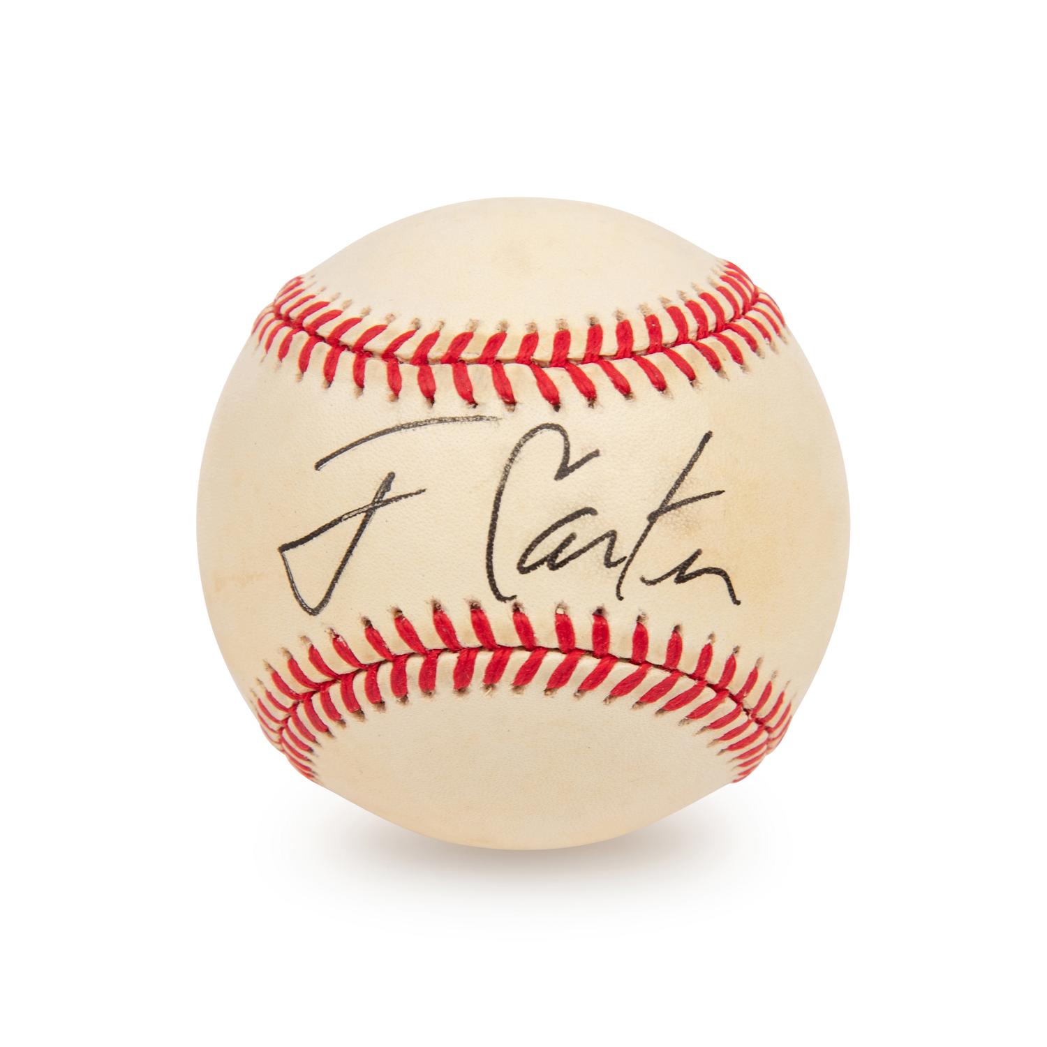 A Jimmy Carter Single Signed Autograph Baseball (PSA)