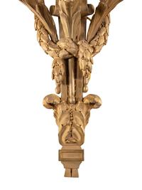 A Set of Eight Louis XVI Style Gilt Bronze Three-Light Sconces
