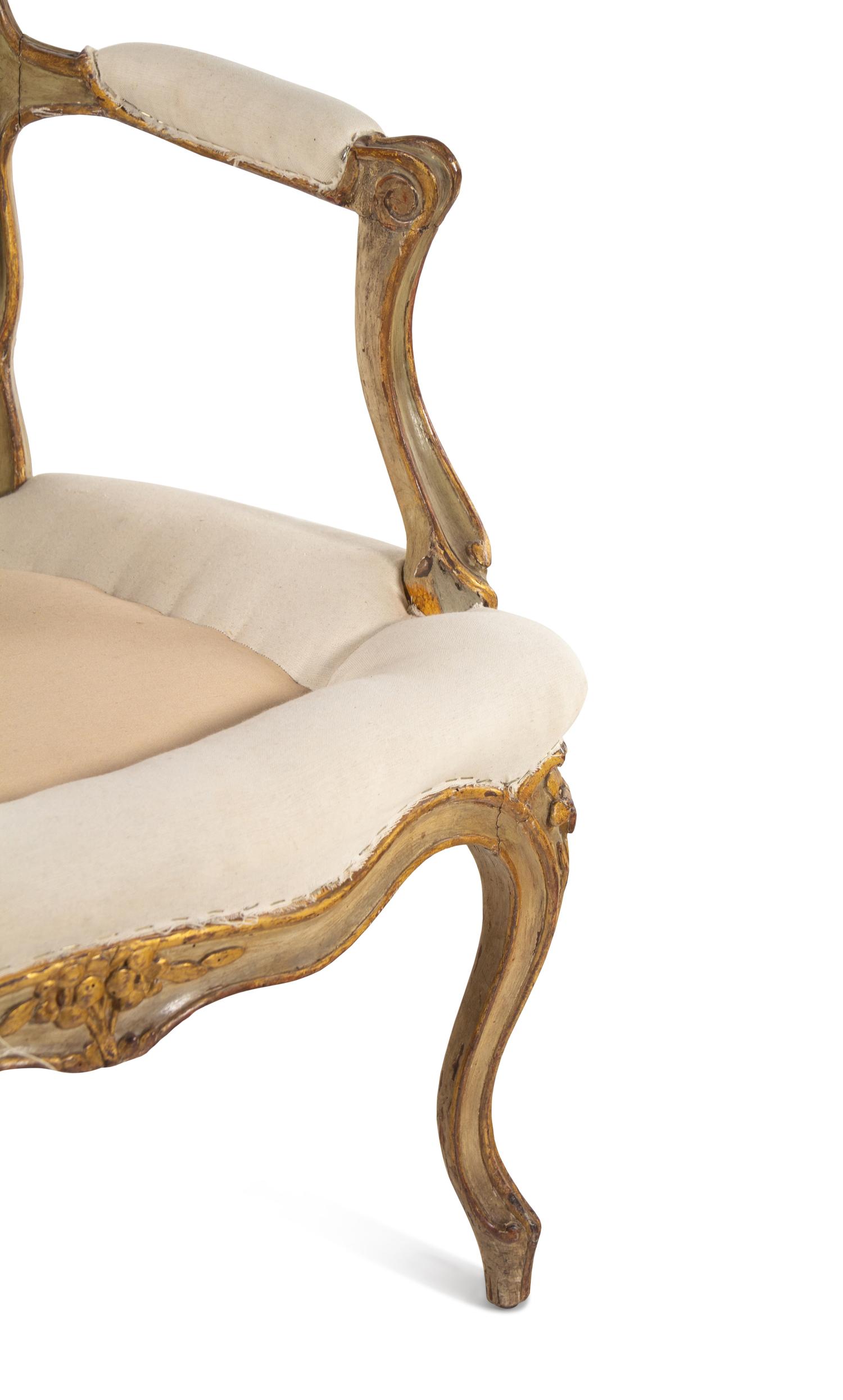 A Set of Four Louis XV Painted Fauteuils