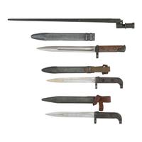 Lot of 4 Soviet Bayonets Including: M1940, M1891/30, and AK47