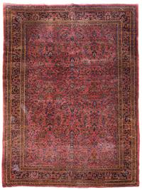 A Sarouk Rug. 9 feet x 12 feet.