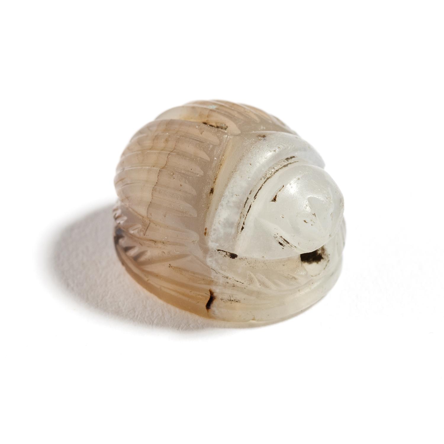 An Etruscan Chalcedony Scarab with a Gryllos