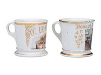 Two Porcelain Occupational Shaving Mugs