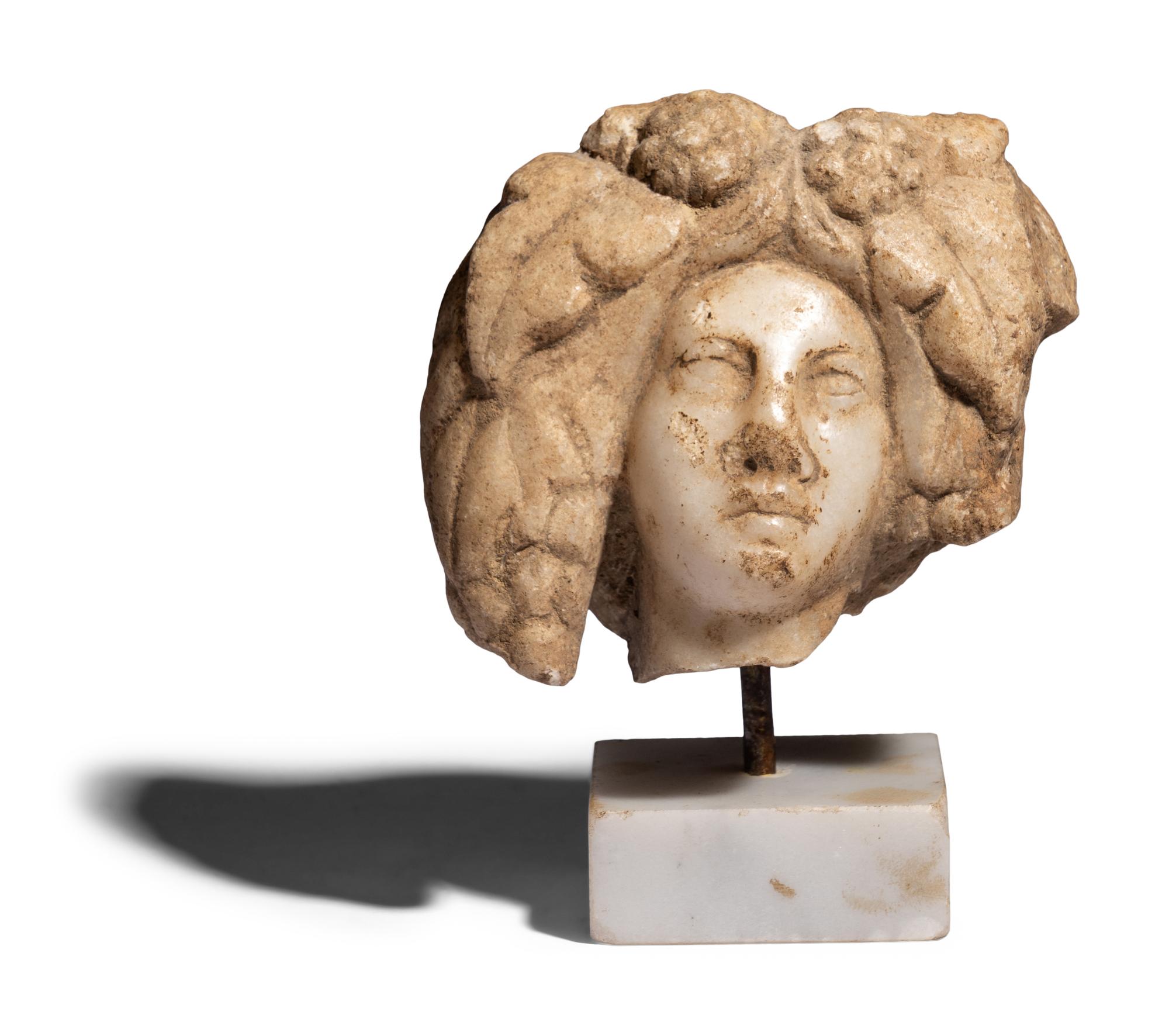 A Roman Marble Head of Dionysos