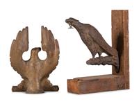 Two Cast Iron Eagle Mounts