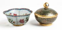 Two Plique a Jour Bowls Diameter of largest bowl 5 inches. — 20TH CENTURY