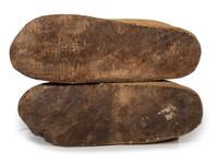 Apsáalooke [Crow] Beaded Hide Moccasins, with Buffalo Hide Parfleche Soles