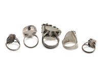Navajo and Southwestern-style Silver and Turquoise Rings