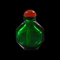 A Chinese Green Glass Faceted Snuff Bottle, Possibly Imperial Workshop, Beijing, 18th Century 清中期 綠料八方鼻煙壺