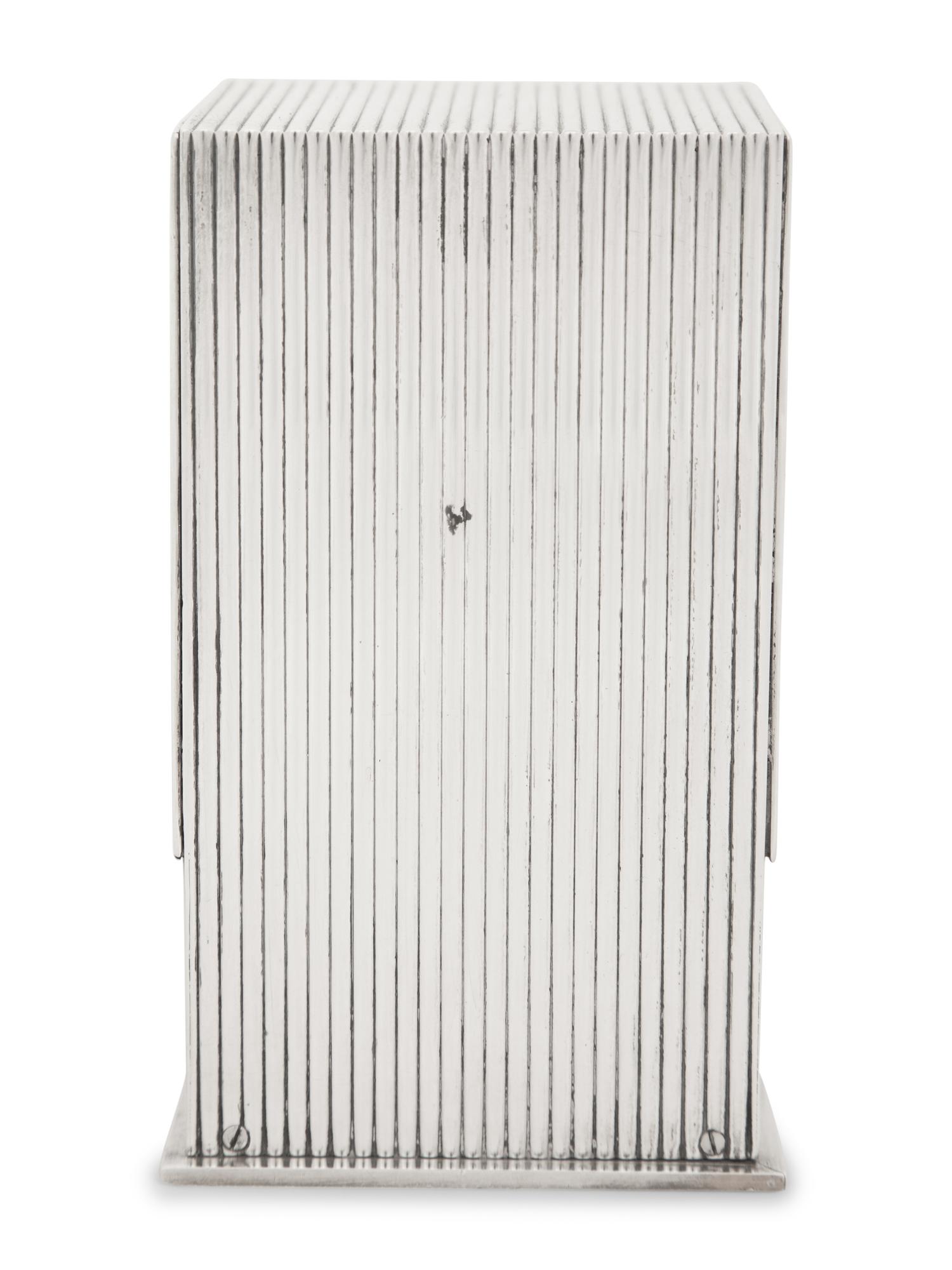 A Cartier Silver Prism Mystery Clock