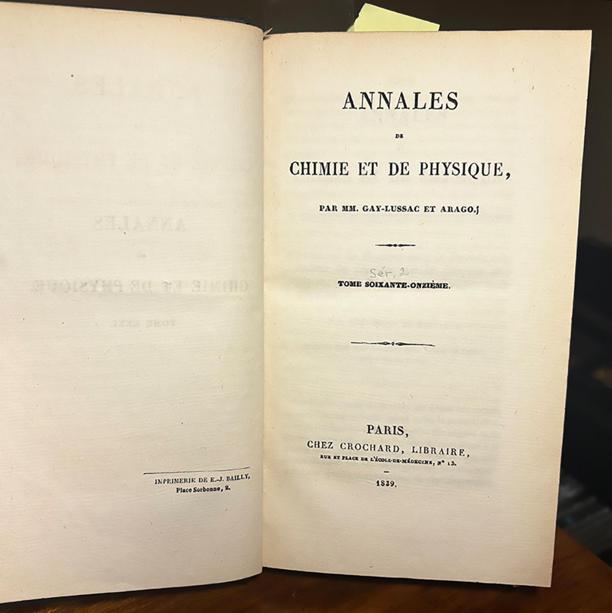 [History of Daguerreotype] Annales de Chimie et de Physique