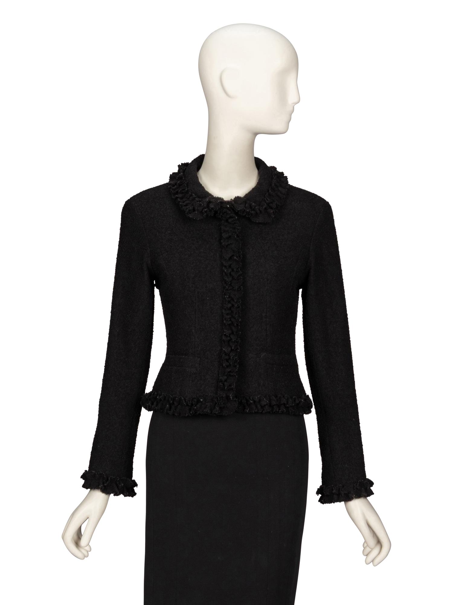 Chanel, Black Tweed Cropped Jacket