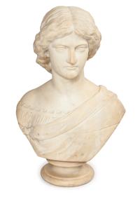 A Robert Physick Marble Bust Height 21 inches.