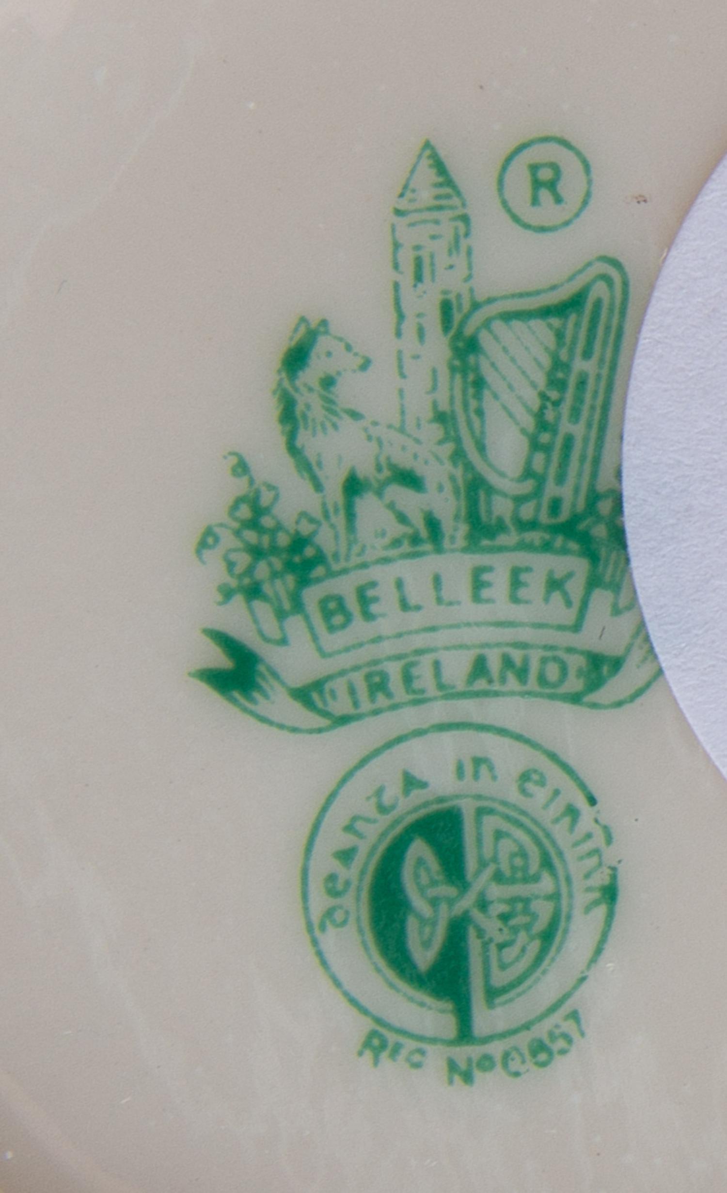Five Belleek Vases Height of tallest 4 1/4 inches. — SIXTH GREEN MARK (1965-1980)