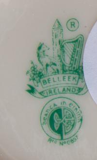 Five Belleek Vases Height of tallest 4 1/4 inches. — SIXTH GREEN MARK (1965-1980)