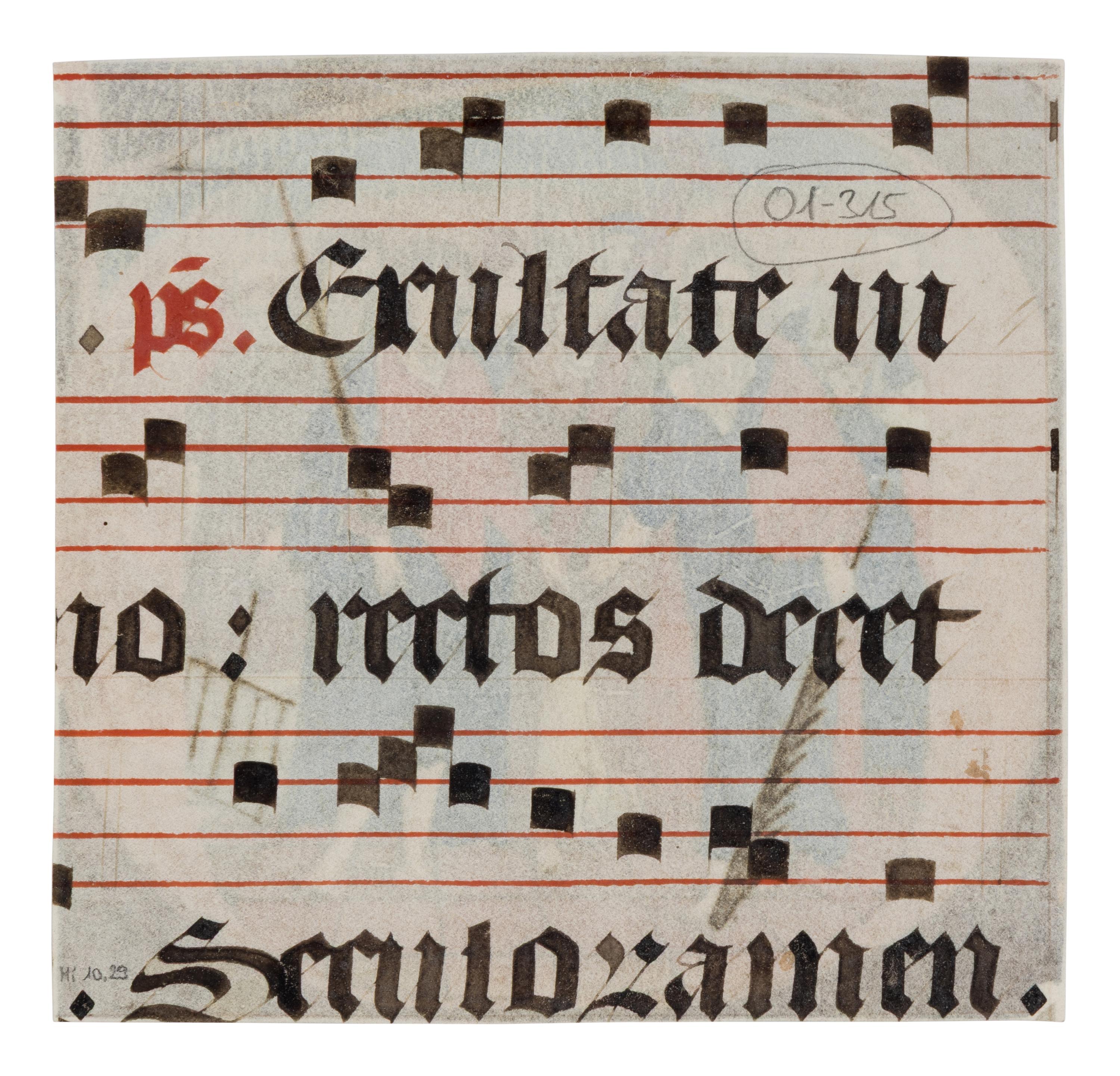 FOLLOWER OF JEAN PICHORE (fl. Paris, c. 1490-1521) Single cutting from a Gradual, with historiated initial ‘G’ of Saints Peter, Paul, and others, in Latin, illuminated manuscript on parchment [France, Paris, c. 1500–1520]