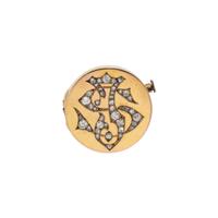 ANTIQUE, YELLOW GOLD AND DIAMOND BROOCH