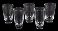 Twelve Steuben Tall Glasses Height 5 3/4 inches. — 20TH CENTURY
