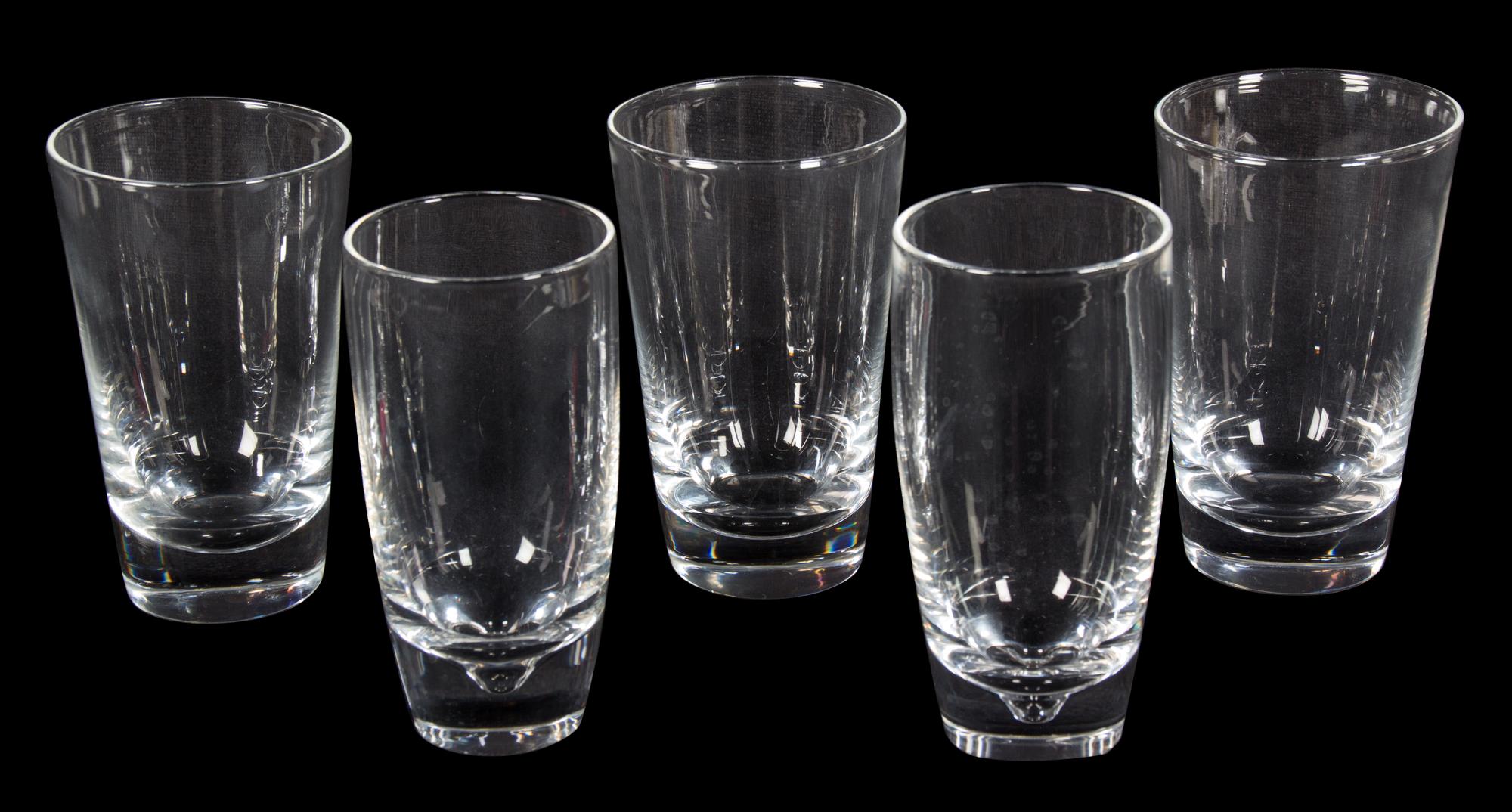 Twelve Steuben Tall Glasses Height 5 3/4 inches. — 20TH CENTURY