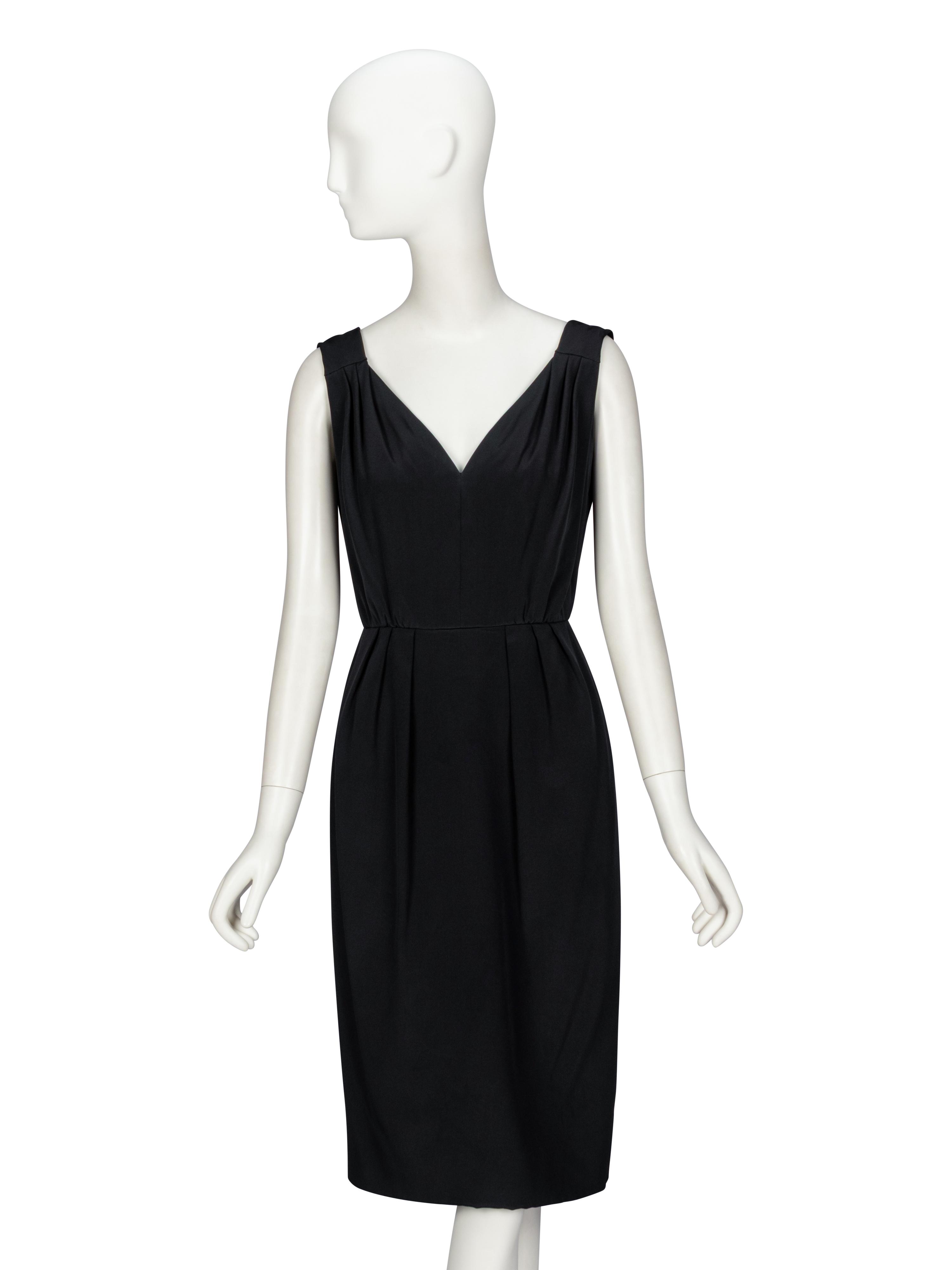Galanos, Black Bespoke Cocktail Dress