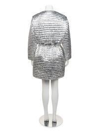 Courrèges Metallic Quilted Coat, 1980-90s
