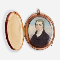 Raphaelle Peale (1774-1825) Portrait Miniature of a Gentleman, dated "1801"
