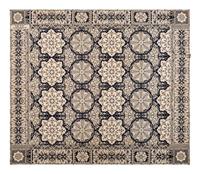 A Blue and White Jacquard Woven Liberty Coverlet