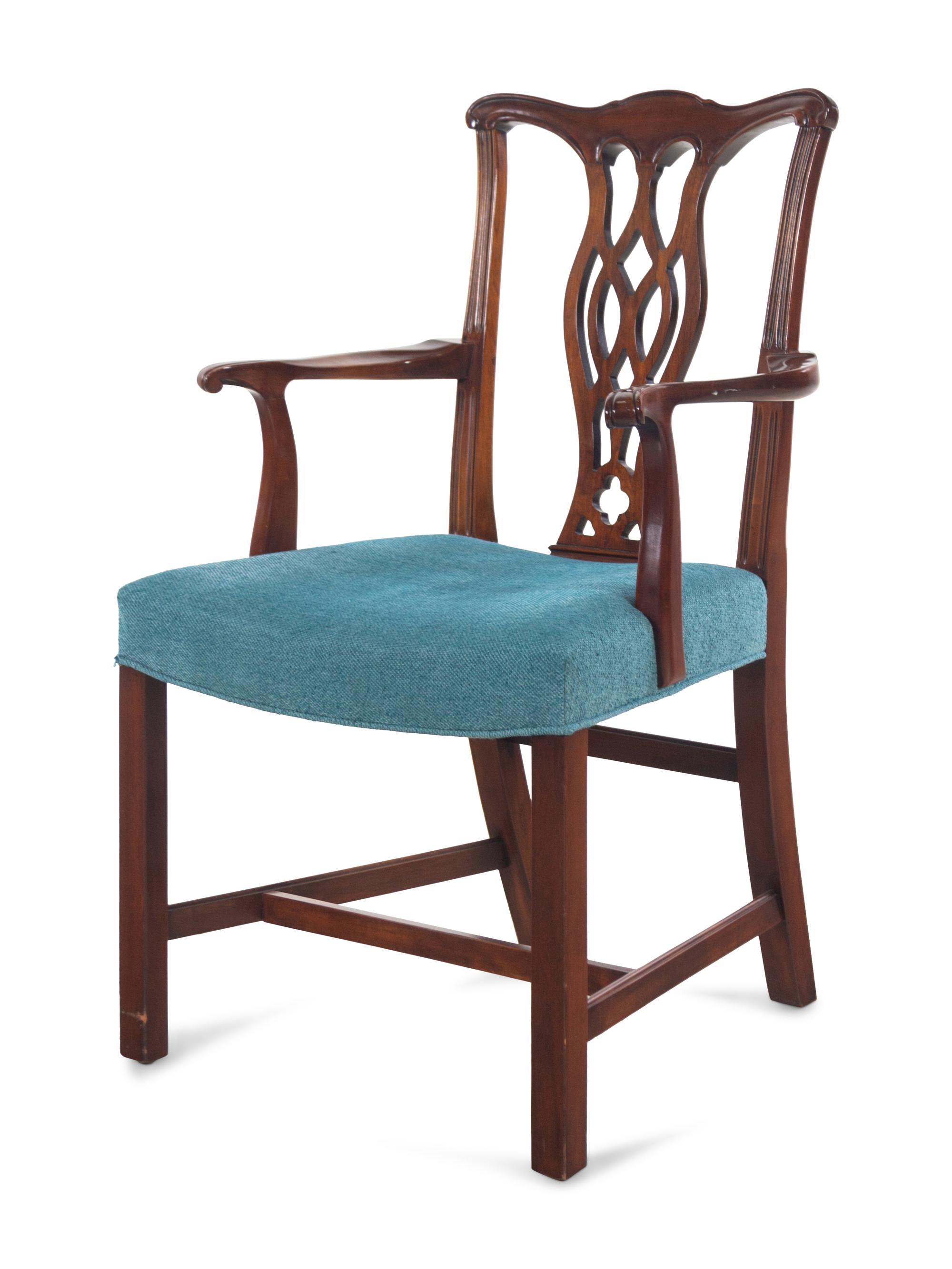 Three George III Style Mahogany Dining Chairs