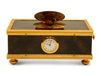 A Swiss Reuge Music Box with Bird Automaton and Clock — 20th Century