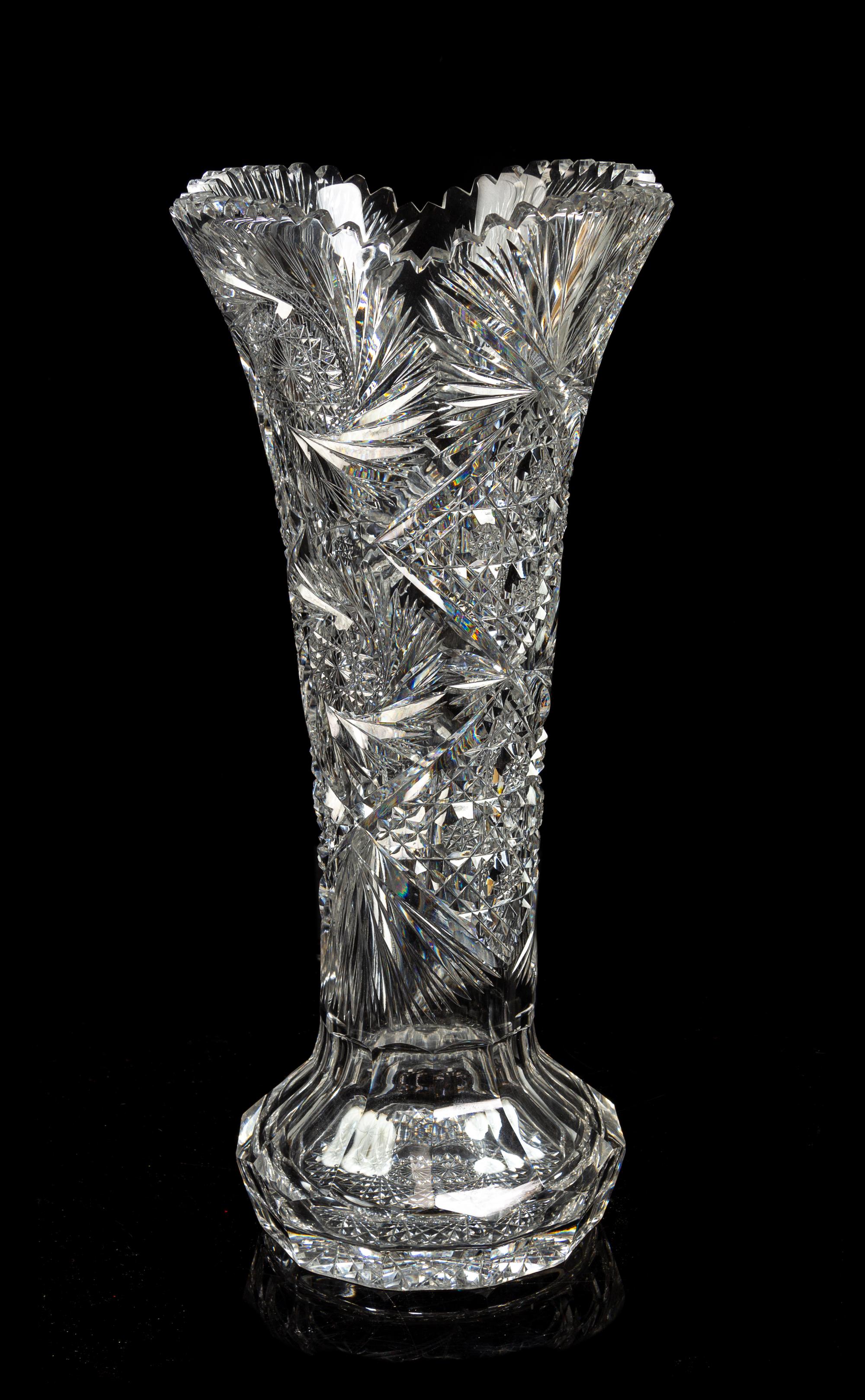 An American Cut Glass Vase