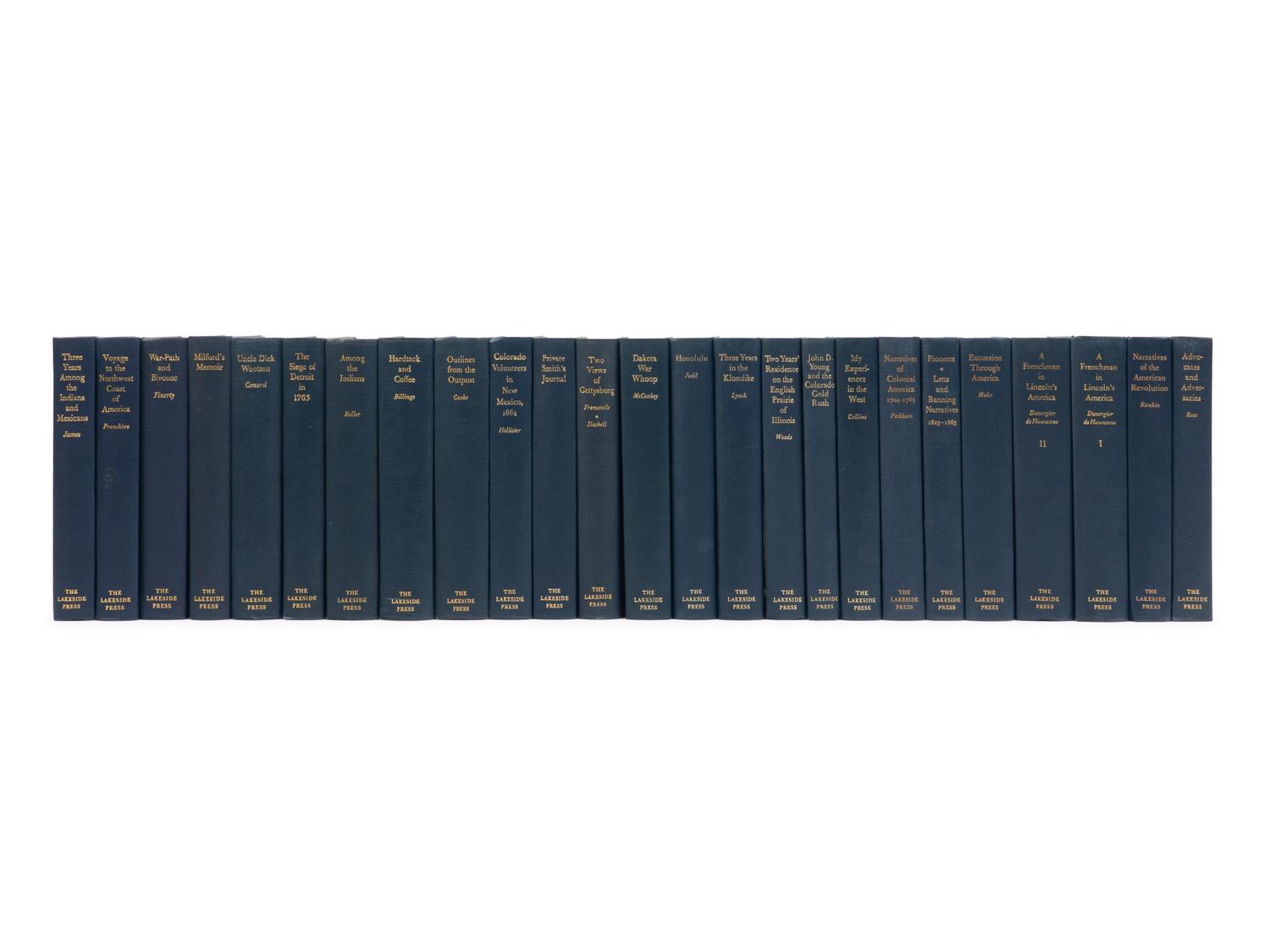 [LAKESIDE CLASSICS]. A continuous run of the first 100 titles published in R. R. Donnelley's Lakeside Classics series. Chicago: R. R. Donnelley Press, 1903-2002.