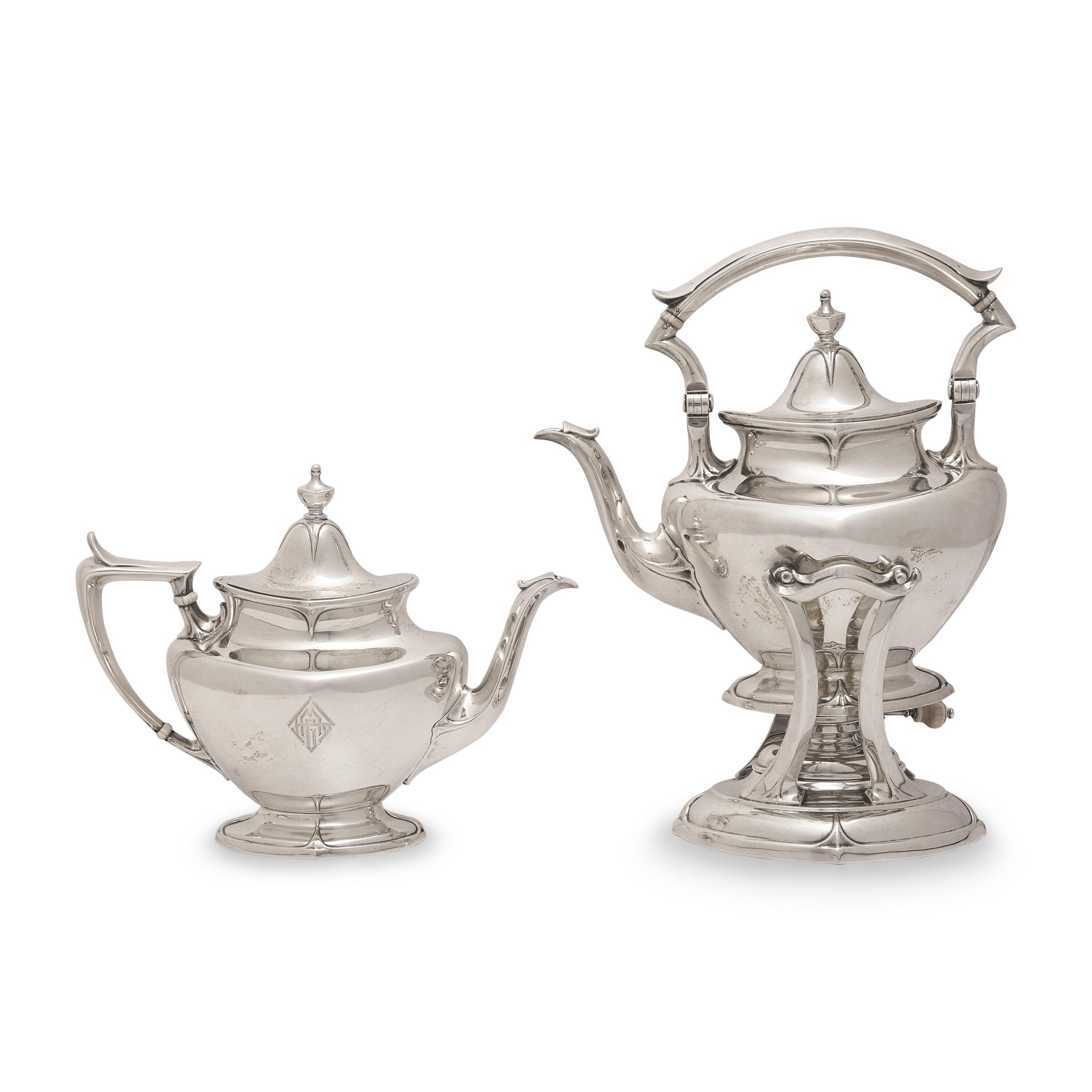 An American Silver Five-Piece Tea and Coffee Service, plus Tray