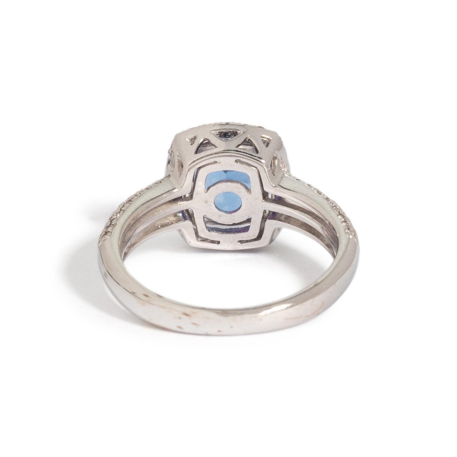 TANZANITE AND DIAMOND RING