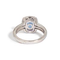 TANZANITE AND DIAMOND RING
