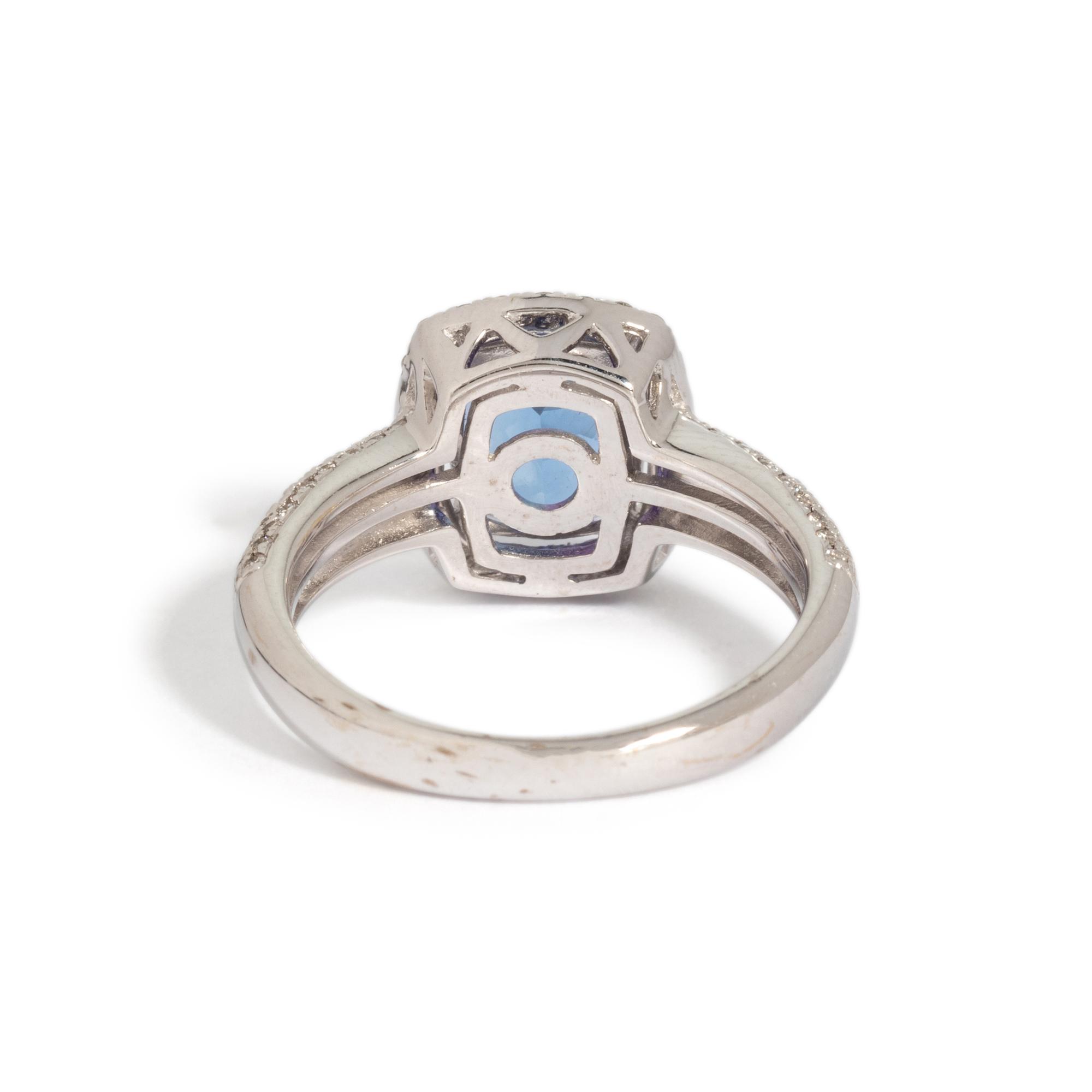 TANZANITE AND DIAMOND RING