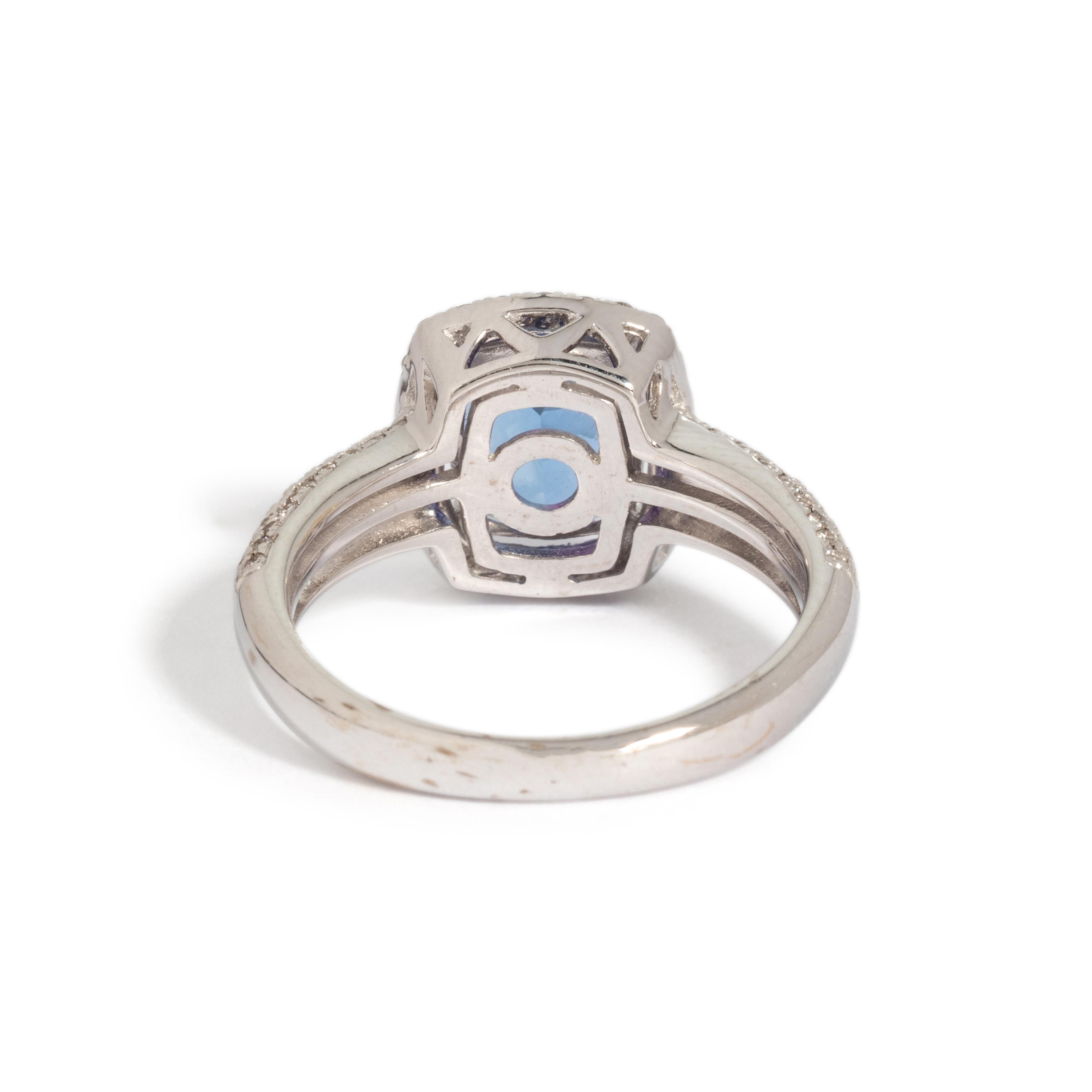 TANZANITE AND DIAMOND RING