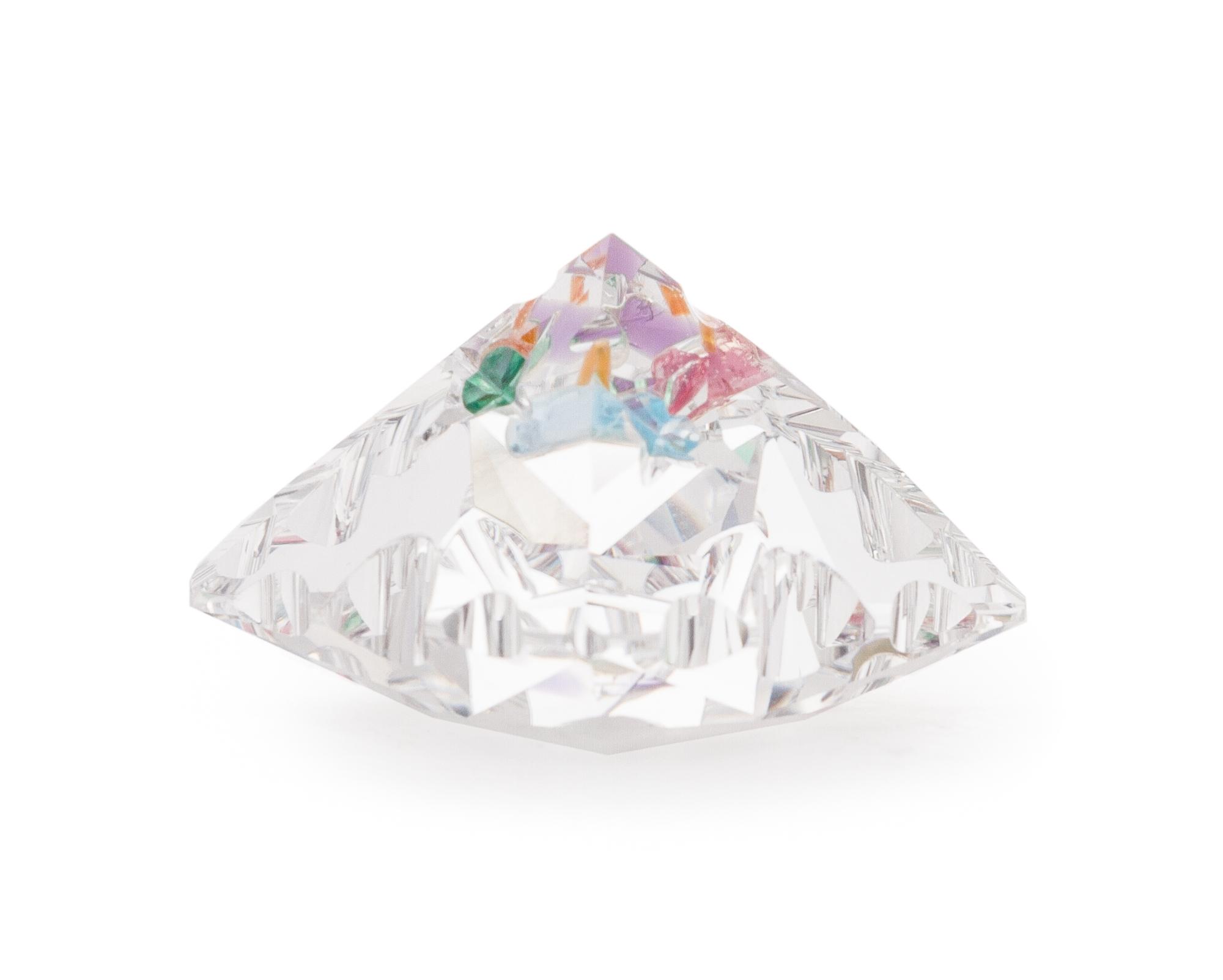 Andrew Gulij, (Polish/American, 20th Century), Rock Crystal Quartz with Gem Intrusion