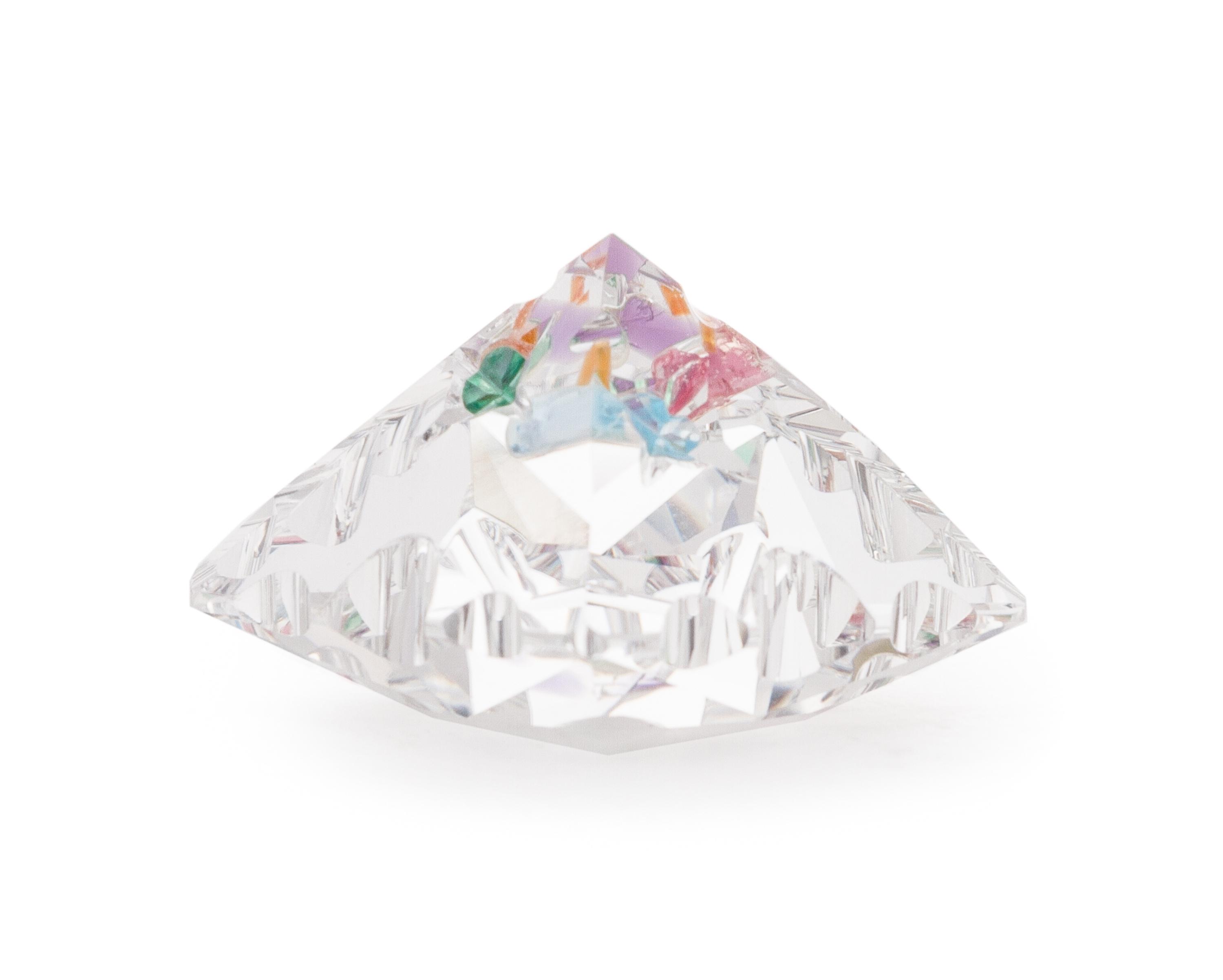 Andrew Gulij, (Polish/American, 20th Century), Rock Crystal Quartz with Gem Intrusion