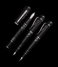 A Montblanc Limited Edition Jonathan Swift Fountain Pen, Rollerball and Mechanical Pencil Set