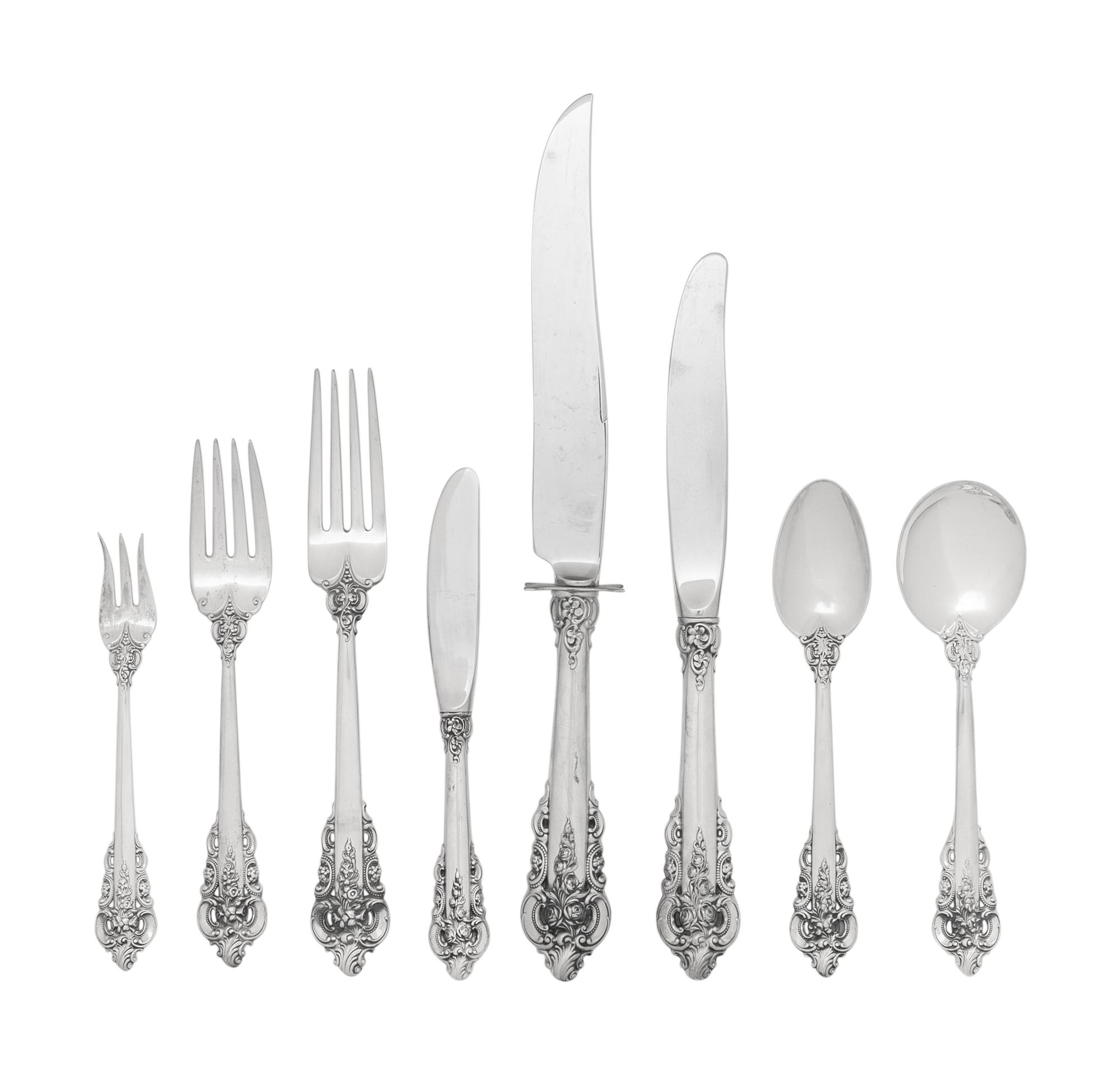 An American Silver Flatware Service
