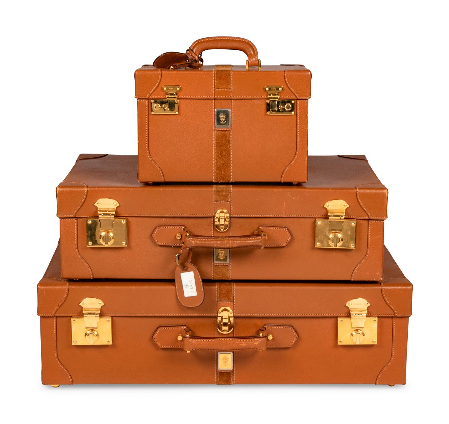 Gucci, Three Piece Leather Travel Set