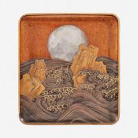 A finely-decorated Japanese lacquer writing box 日本莳绘文具盒 18th/19th Century ???????