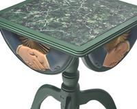 Stephen Huneck (1948-2010), A Carved and Painted "Fraternal" Side Table