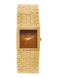 PIAGET, REF. 9133A6 18K YELLOW GOLD AND TIGER'S EYE WATCH