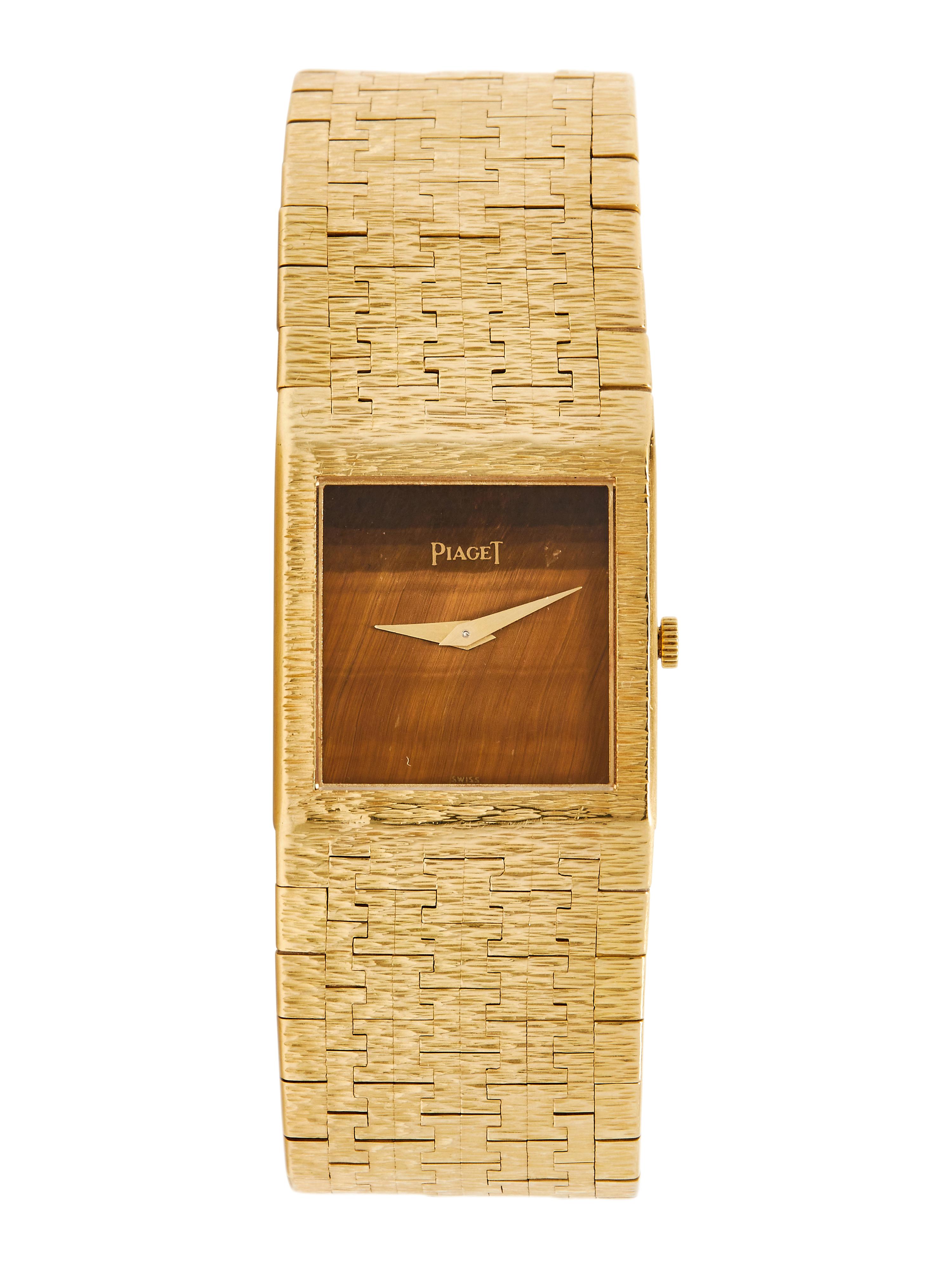 PIAGET, REF. 9133A6 18K YELLOW GOLD AND TIGER'S EYE WATCH