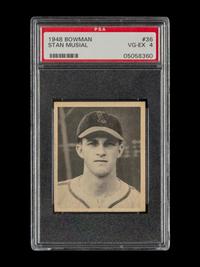 A 1948 Bowman Stan Musial Rookie Baseball Card No. 36 (PSA 4 VG-EX)