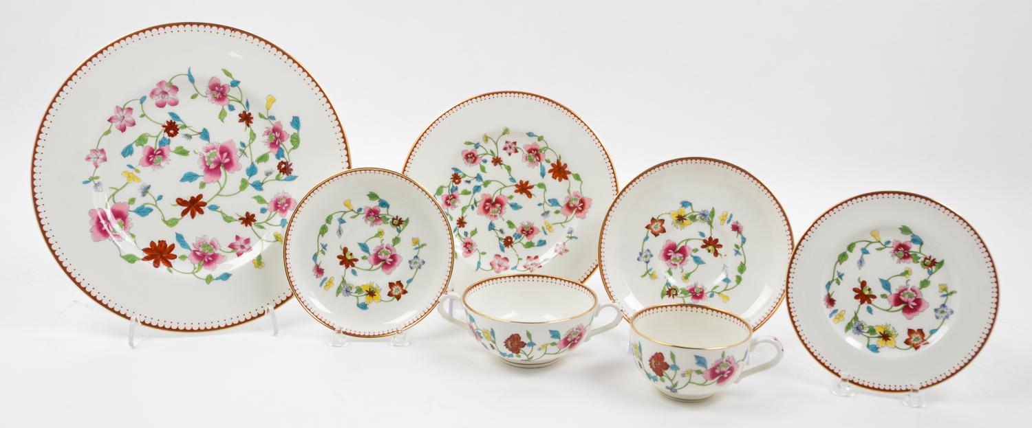 A Royal Worcester Dinner Service Diameter of dinner plate 10 1/2 inches.