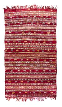A Moroccan Wool Rug 8 feet 6 inches x 4 feet 9 inches.