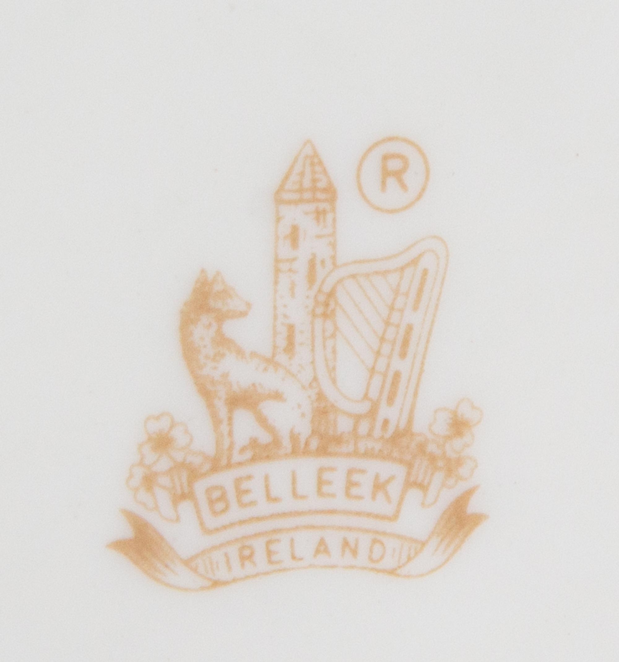 A Belleek Floral Centerpiece Height 11 inches. — SEVENTH GOLD MARK (1980-1993)
