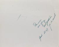 A Babe Ruth Autographed Photograph 4 3/4 x 3 3/4 inches.